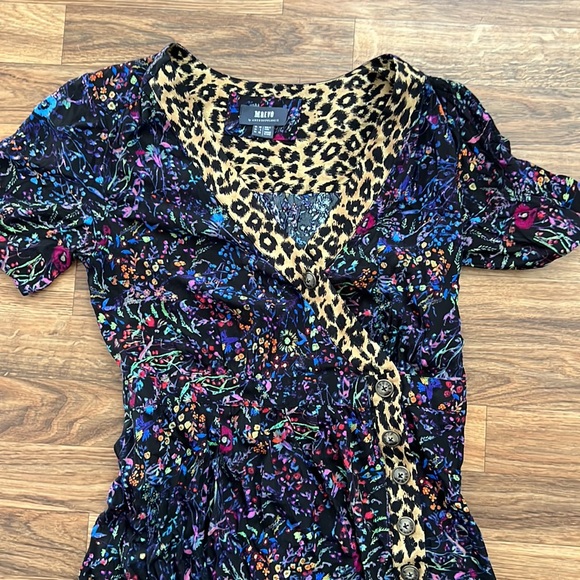 Maeve by Anthropologie floral and leopard dress - Picture 2 of 6